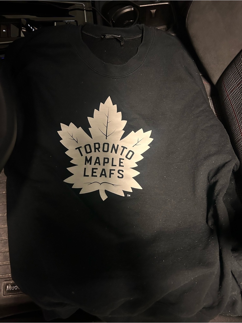 Toronto Maple Leafs Black Crewneck Sweatshirt